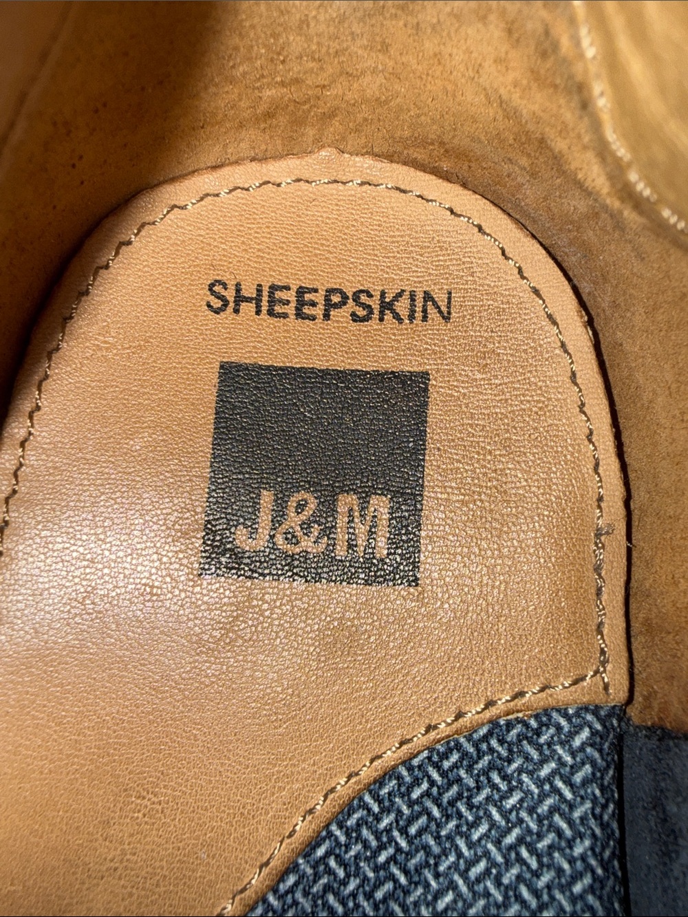 Johnston & Murphy Men’s Sheepskin Casual Shoes Gray leather eclectic grandpa - Picture 7 of 7